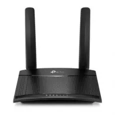 Роутер TP-LINK TL-MR100 Wi-Fi, встроенный 4G LTE cat4 модем, 150/50 Мбит/с, 1 порт WAN/LAN 100 Мбит/с с автоопределением, 2 съемные LTE антенны