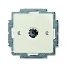 Розетка ABB 1724-0-4317 BASIC 55 (плата центральная) для ТВ-розеток шале (белая)