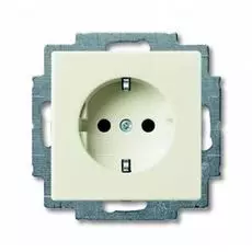 Розетка ABB 2011-0-3857 BASIC 55 с заземлением, в рамку, 16А, 250В, IP20 (бежевая)