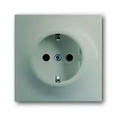 Розетка ABB 2013-0-4979 с заземлением, со шторками, 16А, 250В, IP20 (шампань)
