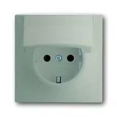 Розетка ABB 2018-0-1016 с заземлением, с крышкой, 16А, 250В, IP20 (шампань)