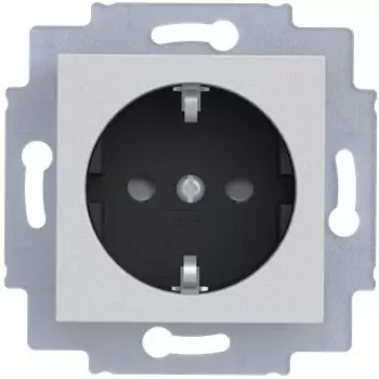 Розетка ABB 2CHH203457A6070 LEVIT, скрытый монтаж, с заземлением, со шторками, белая