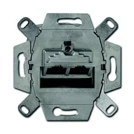 Розетка ABB 2CKA000230A0412 механизм телефон.розетка 2-пост.UAE, 8/8 полюсов, RJ45, кат.6е, 500 МГц