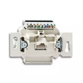Розетка ABB 2CKA000230A0469 (механизм) 1-постовой компьютерной/телефонной UAE, 8 полюсов, RJ45, категория 6е, неэкранированная, до 250 МГц