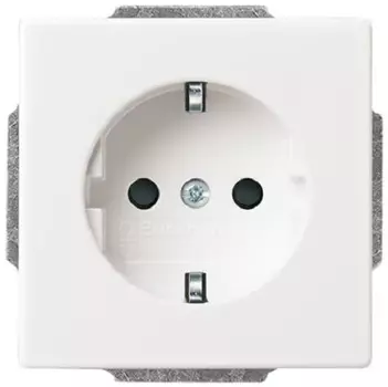 Розетка ABB 2CKA002011A6208 с/з белый бархат