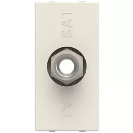 Розетка ABB 2CLA215000N1101 TV единственная, F-разъем, 1 мод белая