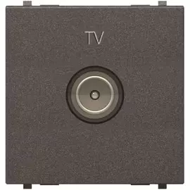Розетка ABB 2CLA225070N1801 NIE Zenit Антрацит Мех ТВ, простой, 2-модульный