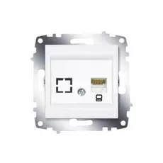 Розетка ABB 619-010200-247 Cosmo компьютерная RJ45 cat 6 + гнездо, 50В, IP20 (белая)