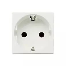 Розетка ABB N2288 BL с заземлением, со шторками, 16А, 250В, IP20 (белая)