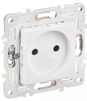 Розетка без заземления IEK SK-R10-10-K01 SKANDY без защитных шторок 10А SK-R02W арктический белый
