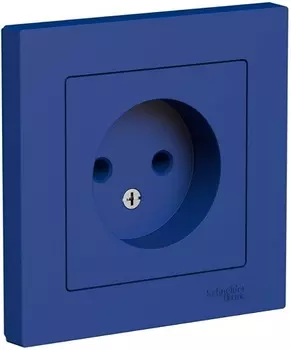 Розетка без заземления Systeme Electric ATN001140 AtlasDesign 16А, в сборе, Аквамарин