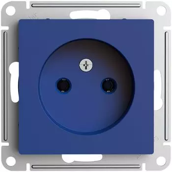 Розетка без заземления Systeme Electric ATN001141 AtlasDesign без шторок, 16А, механизм, Аквамарин