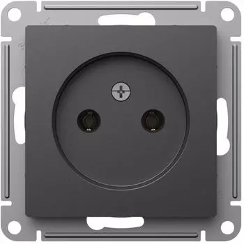 Розетка без заземления Systeme Electric ATN001441 AtlasDesign без шторок, 16А, механизм, базальт
