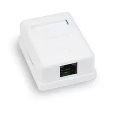 Розетка Cabeus WS-8P8C-Cat.5e-1 компьютерная RJ-45, категория 5e, одинарная, внешняя, Krone type