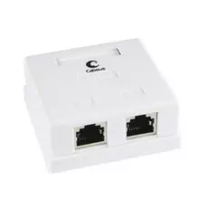 Розетка Cabeus WS-8P8C-Cat.5e-2 компьютерная RJ-45, категория 5e, двойная, внешняя, Krone type