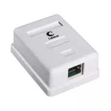 Розетка Cabeus WS-8P8C-Cat.5e-SH-1 компьютерная RJ-45(8P8C), категория 5e, экранированная, одинарная, внешняя, Krone type