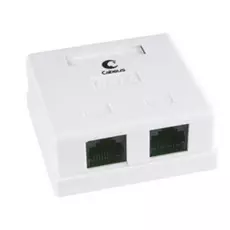 Розетка Cabeus WS-8P8C-Cat.6-2 компьютерная RJ-45(8P8C), категория 6, двойная, внешняя, Krone type