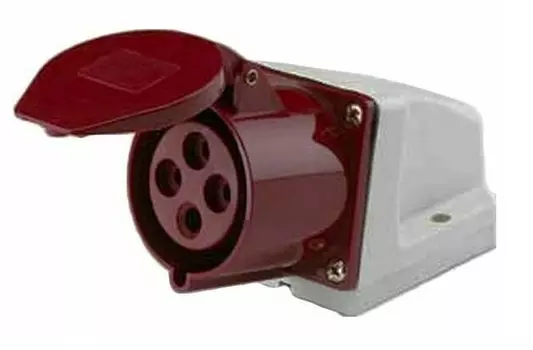 Розетка DEKraft 26032DEK стационарная 124 3Р+РЕ 32А 380В IP44 РС-102