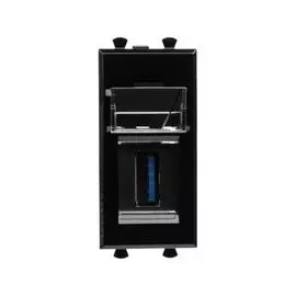 Розетка DKC 4402301 USB 3.0 модульная, тип А-А, "Черный квадрат", 1 модуль, "Avanti"