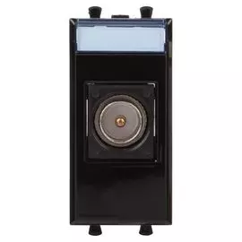 Розетка DKC 4402501 TV одиночная модульная, "Черный квадрат", 1 модуль, "Avanti"