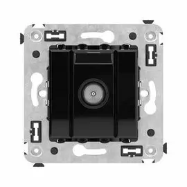 Розетка DKC 4402523 TV оконечная в стену, "Черный квадрат", "Avanti"