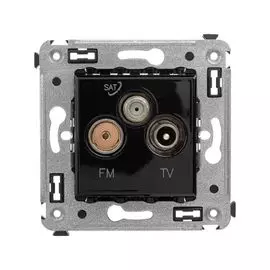 Розетка DKC 4402533 TV-FM-SAT в стену, "Черный квадрат", "Avanti"
