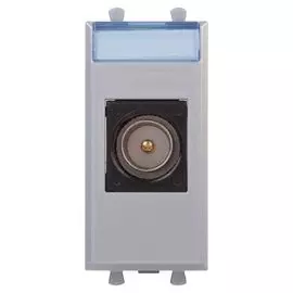 Розетка DKC 4404501 TV одиночная модульная, "Закаленная сталь", 1 модуль, "Avanti"