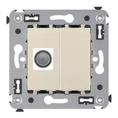 Розетка DKC 4405503 в стену, TV оконечная, "Ванильная дымка", "Avanti"