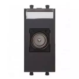 Розетка DKC 4412501 TV одиночная модульная, "Черный матовый", 1 модуль, "Avanti"