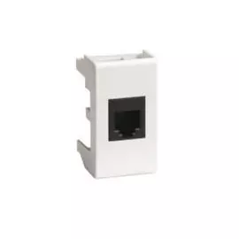 Розетка DKC 45047 компьютерная RJ-45 кат.5е экран., 1 модуль, белая, "Viva"