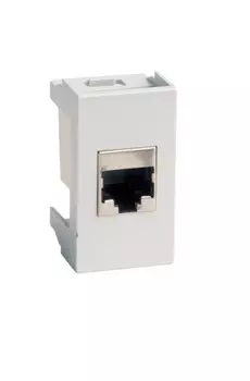 Розетка DKC 45148 компьютерная RJ45/8P8C кат.5e, экран, 1 модуль, серая (разъем про-ва Hyperline), "Viva"