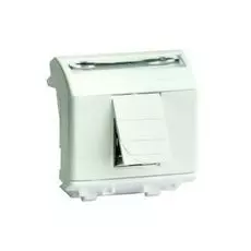 Розетка DKC 75655S компьютерная RJ-45, кат.5е, слоновая кость, 2 модуля, "Brava"