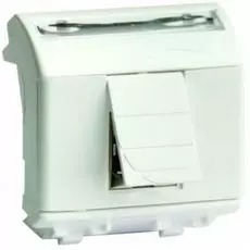 Розетка DKC 76121B телефонная RJ12, 6P6C, белая, 2 модуля, "Brava"