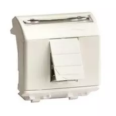 Розетка DKC 76451B компьютерная RJ45 кат.6, 8P8C, белая, 2 модуля, "Brava"