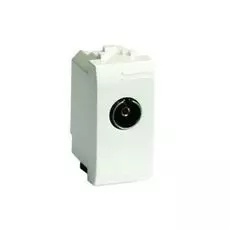 Розетка DKC 76581B TV без согласующего сопротивления (проходная), белая, 1 модуль, "Brava"