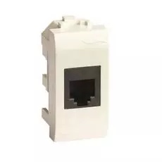 Розетка DKC 76668B компьютерная RJ45 кат.6 экран., 8P8C, белая, 1 модуль, "Brava"