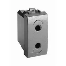 Розетка DKC 77491N черная, 1 модуль, "Brava"