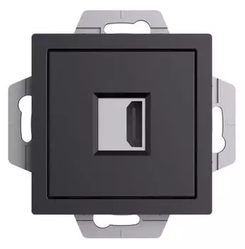 Розетка HDMI Systeme Electric ATN001080 AtlasDesign механизм, Карбон
