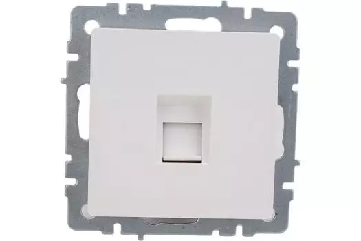 Розетка IEK BR-K10-1-K01 компьютерная СП RJ45 кат.5E BRITE РК10-БрБ белая