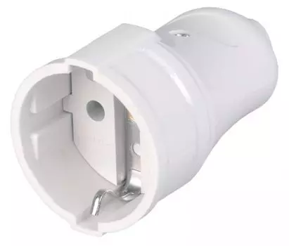 Розетка IEK ERP10-16-01-K01 РПп10-01-Ст разборная прямая з/к 16А белая