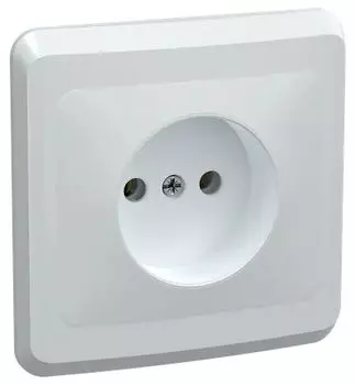 Розетка IEK ERV10-K01-10-DM 1-м СП Вега РС10-2-ВБ 10А IP20 без заземл. без защ. шторок белая