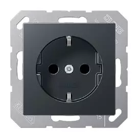 Розетка Jung A1520BFANM с/з безвинт. зажим A 500 антрацит