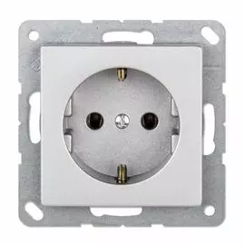 Розетка Jung EP1420AL 2К+З 16А 250В с автозажимом, EcoProfi алюминий