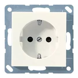 Розетка Jung EP1420KI SCHUKO, шторки, слоновая кость