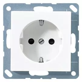 Розетка Jung EP1420WW EcoProfi белая, с автозажимом