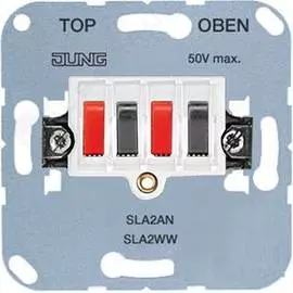 Розетка Jung SLA2WW мех аудио (стерео), белый