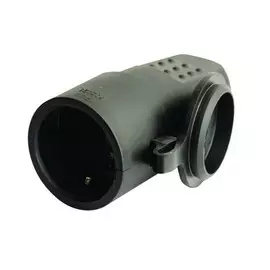 Розетка кабельная DKC DIS1103160 бытовая с центральным вводом кабеля. Черная. IP20 16А 2P+E 230В, "Quadro"