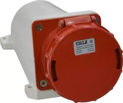 Розетка КЭАЗ 241221 135-63А-6h-380AC-3P+PE+N-IP67 для монтажа на поверхность