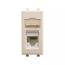 Розетка компьютерная DKC 4405461 RJ-45 модульная, кат.5е, "Ванильная дымка", 1 модуль, "Avanti"