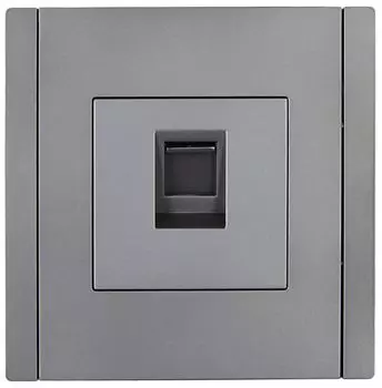 Розетка компьютерная IEK FP-K10-2-K46 FORTE&PIANO RJ45 кат.6 FP531 сталь